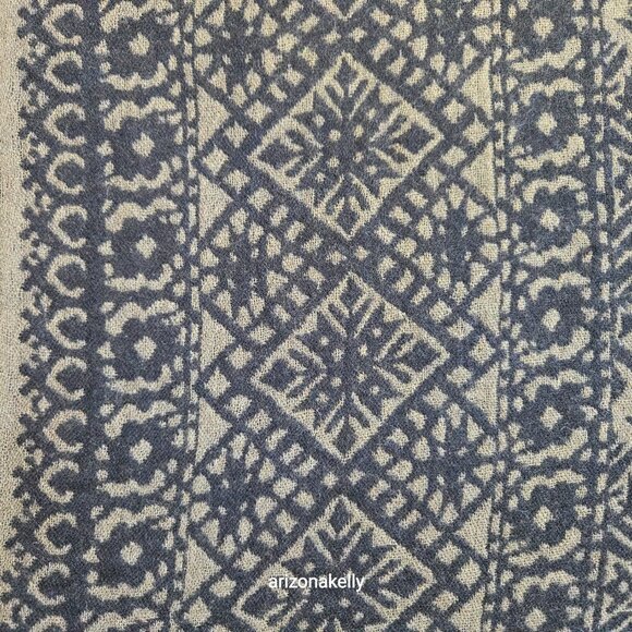 NWOT Wool Scarf Fringe Jacquard Nordstrom BP. Olive Green and Black - Picture 8 of 11